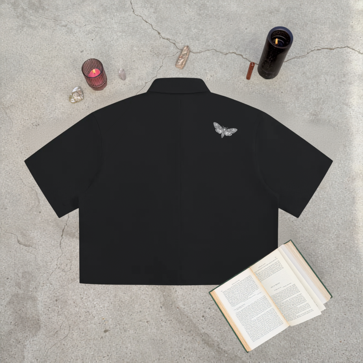 eternal cropped button-up