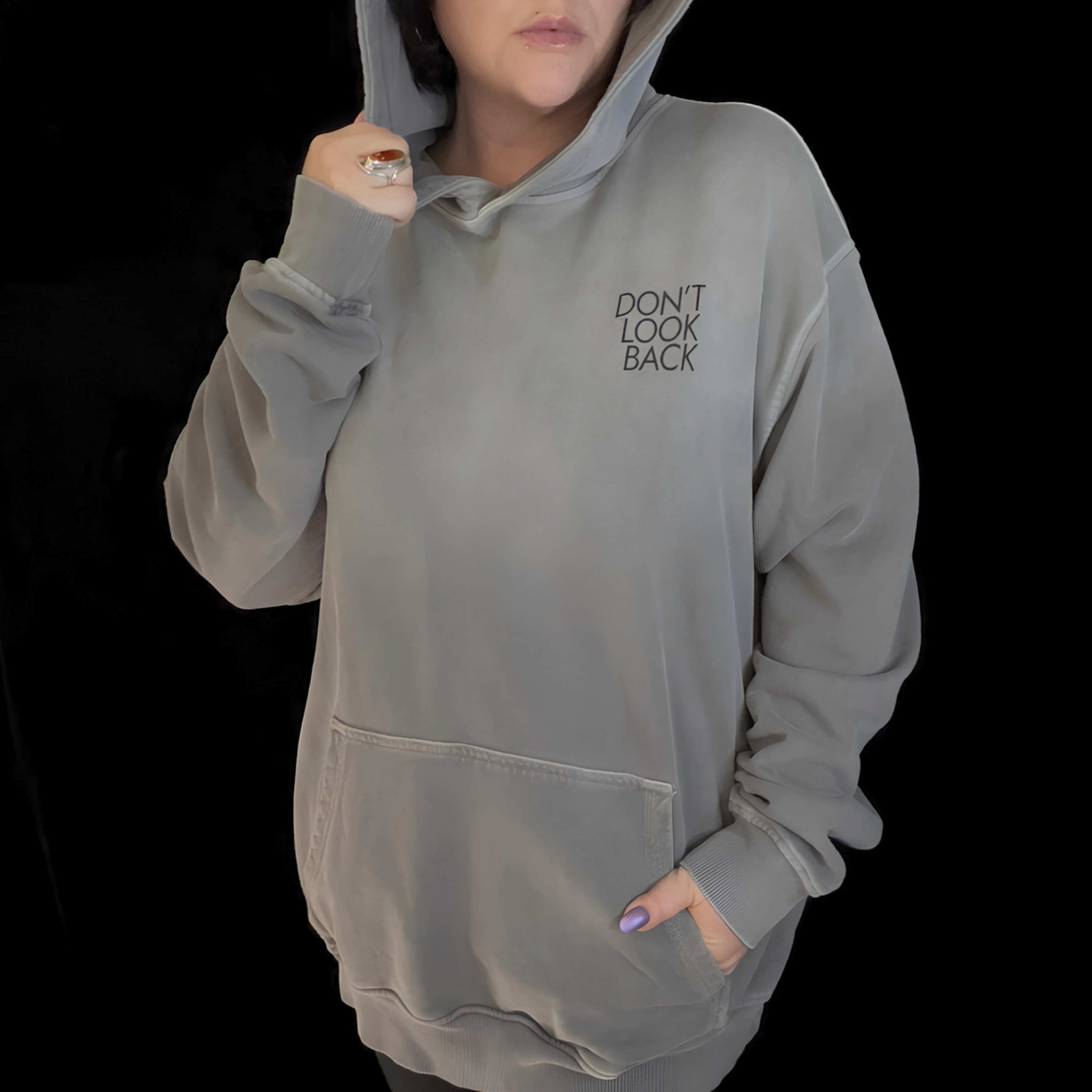 turned to stone oversized hoodie