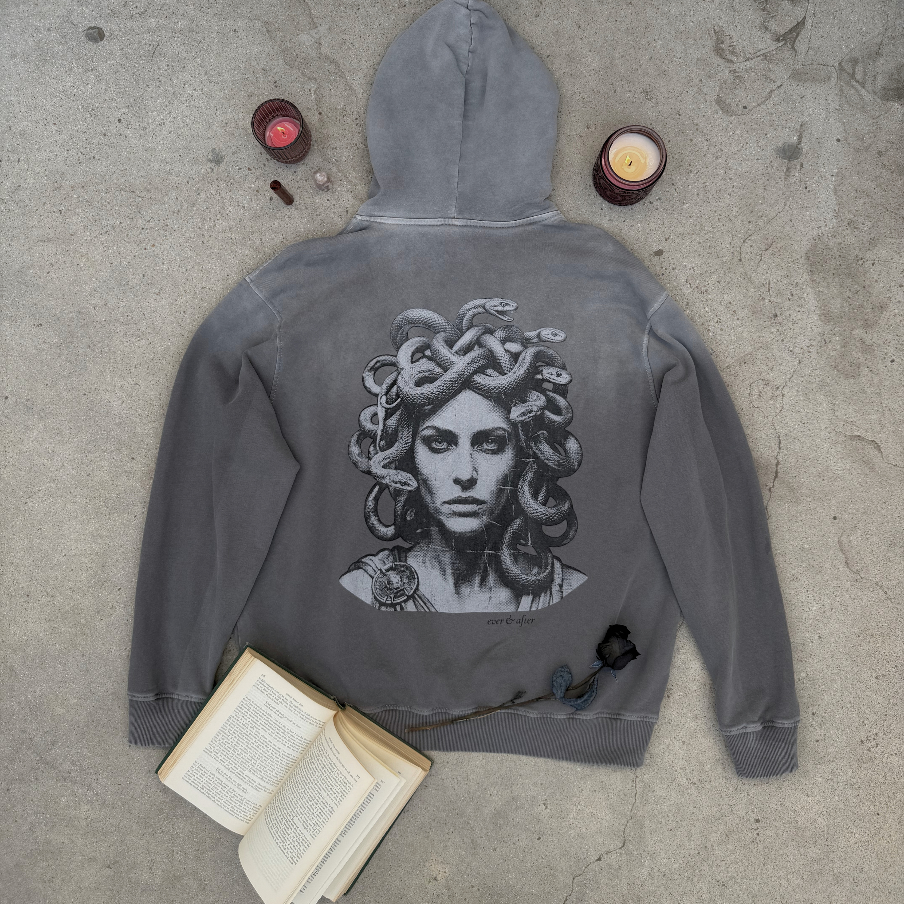turned to stone oversized hoodie