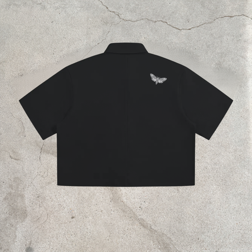 eternal cropped button-up